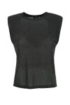 Sleeveless top in lurex knit - 1