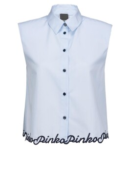 Camicia smanicata in popeline