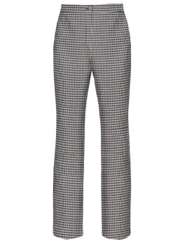 Houndstooth stretch gingham trousers