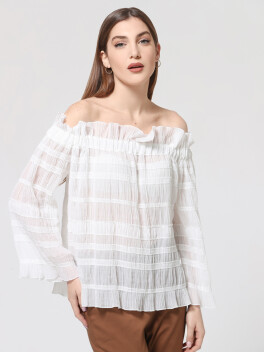 Chiffon blouse with sequins - 3