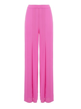 Wide trousers with slits