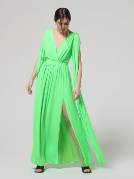 Long dress with side slits on the shoulders - 3