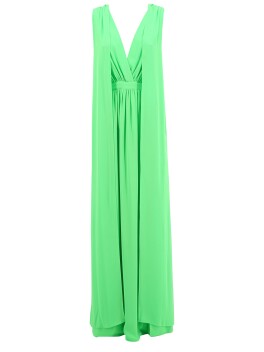 Long dress with side slits on the shoulders
