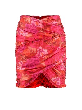 Floral patterned wallet mini skirt