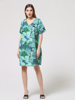 Vestito fantasia garden a trapezio - 3