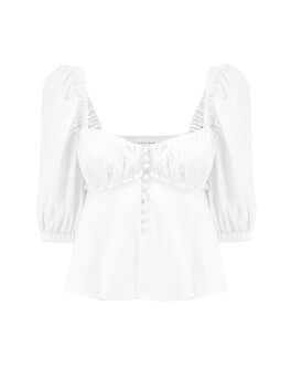 Poplin top with buttons