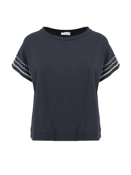 T-shirt in cotone con ricamo