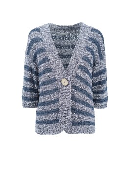 Cotton and linen knitted jacket