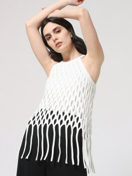 Mesh top with fringes - 3