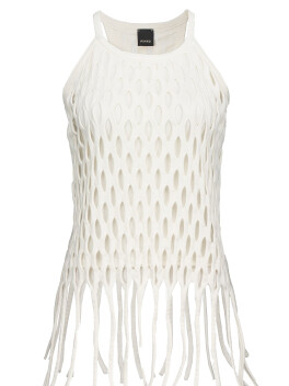 Mesh top with fringes