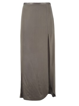 Satin skirt with slit