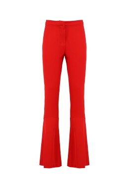 Fitted trousers with flared bottom