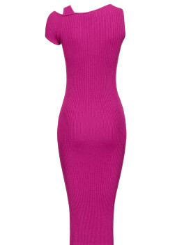 Vestito monospalla in maglia - 3