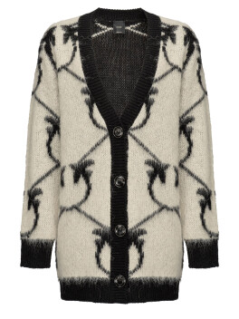 Maxi cardigan jacquard monogram