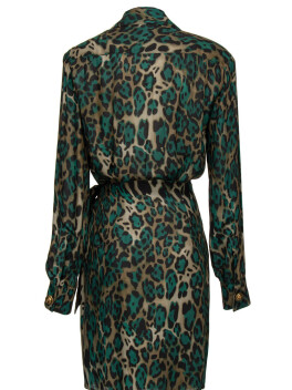 Vestito in twill stampa maculata - 3