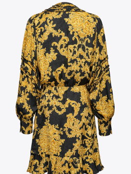 Baroque print crossover dress - 3