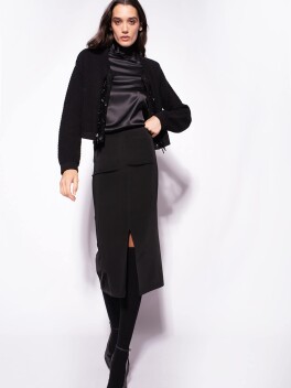 Blusa dolcevita in seta - 3