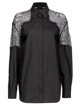Camicia con inserti di pizzo