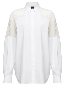 Camicia con inserti di pizzo