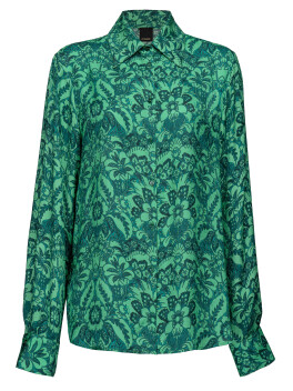 Floral print jacquard shirt