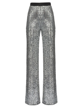 Pantaloni full paillettes chevron