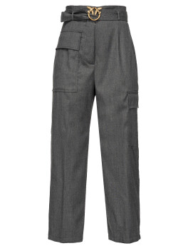 Cargo flannel trousers