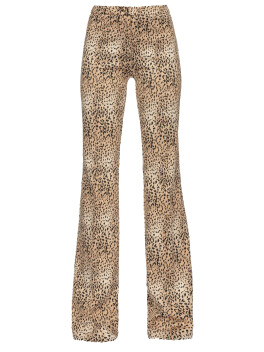 Animalier flared trousers