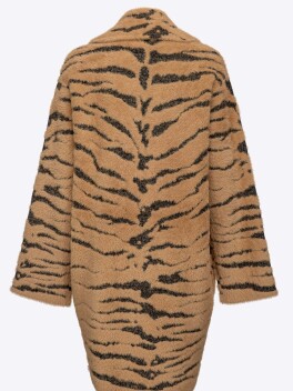 Cappotto tigrato in eco pelliccia - 3