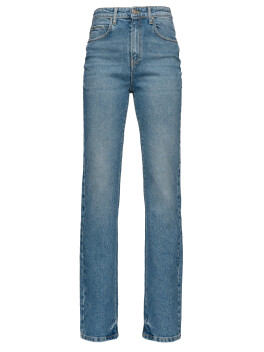 Jeans flare con zip sul fondo