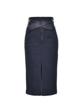 Denim midi skirt