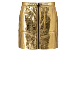 Laminated mini skirt