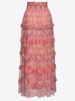 Skirt with flounces in lace - 3