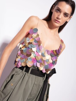 Macro paillettes top - 3