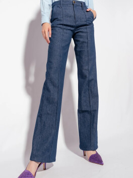 Flare trousers in flat wash denim - 3