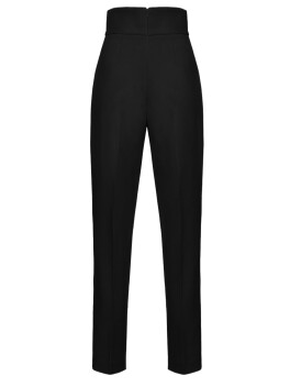 High-waisted trousers in stretch crêpe