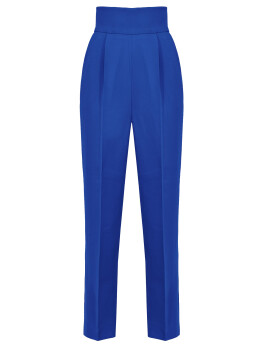 High-waisted trousers in stretch crêpe