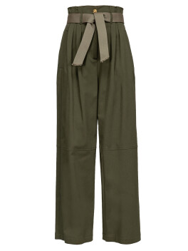 Wide leg trousers with belt