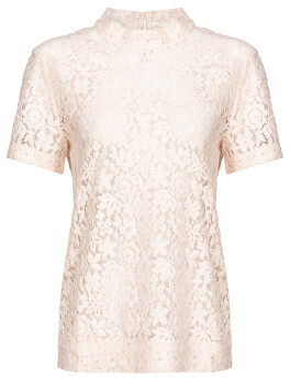 T-Shirt in pizzo floreale
