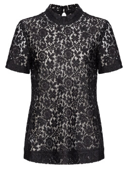 T-Shirt in pizzo floreale