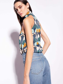 Top stampa fiore liberty - 3