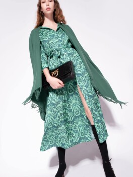 Long shirt dress with floral print - 3