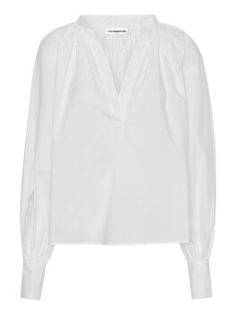 Poplin V-neck blouse