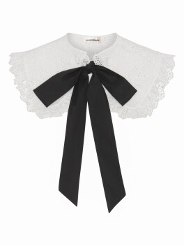 Cotton collar with bow closure