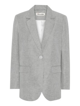 Herringbone blazer with jewel buttons on the back