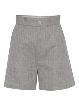 Shorts spigato con bottone gioiello