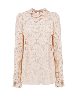 Embroidered lace blouse