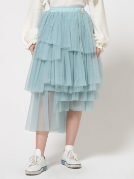 Asymmetrical tulle skirt - 3