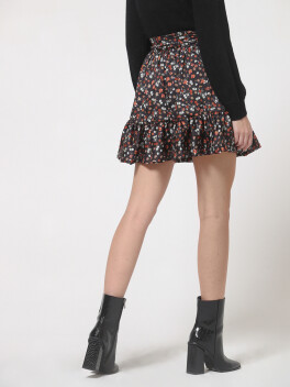 Short floral print skirt - 3