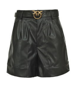 Faux leather shorts