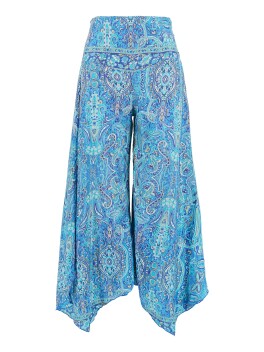 Ethnic patterned pants in Indian silk